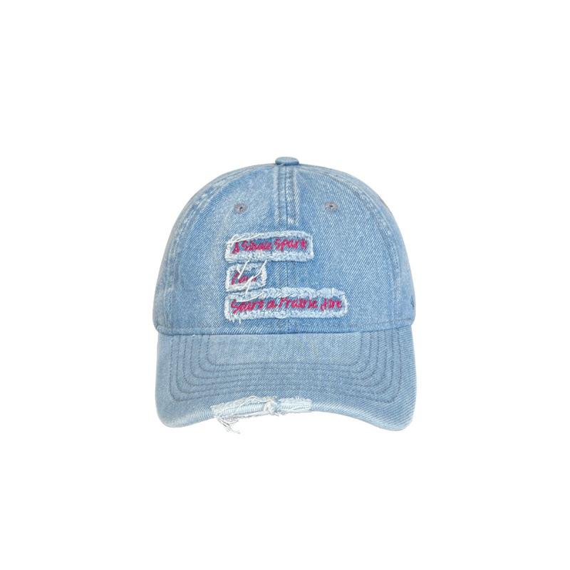 American Retro Baseball Cap Women'S Spring Summer Big Head Circumference Washed Face Small Versatile Letter Embroidered Cap