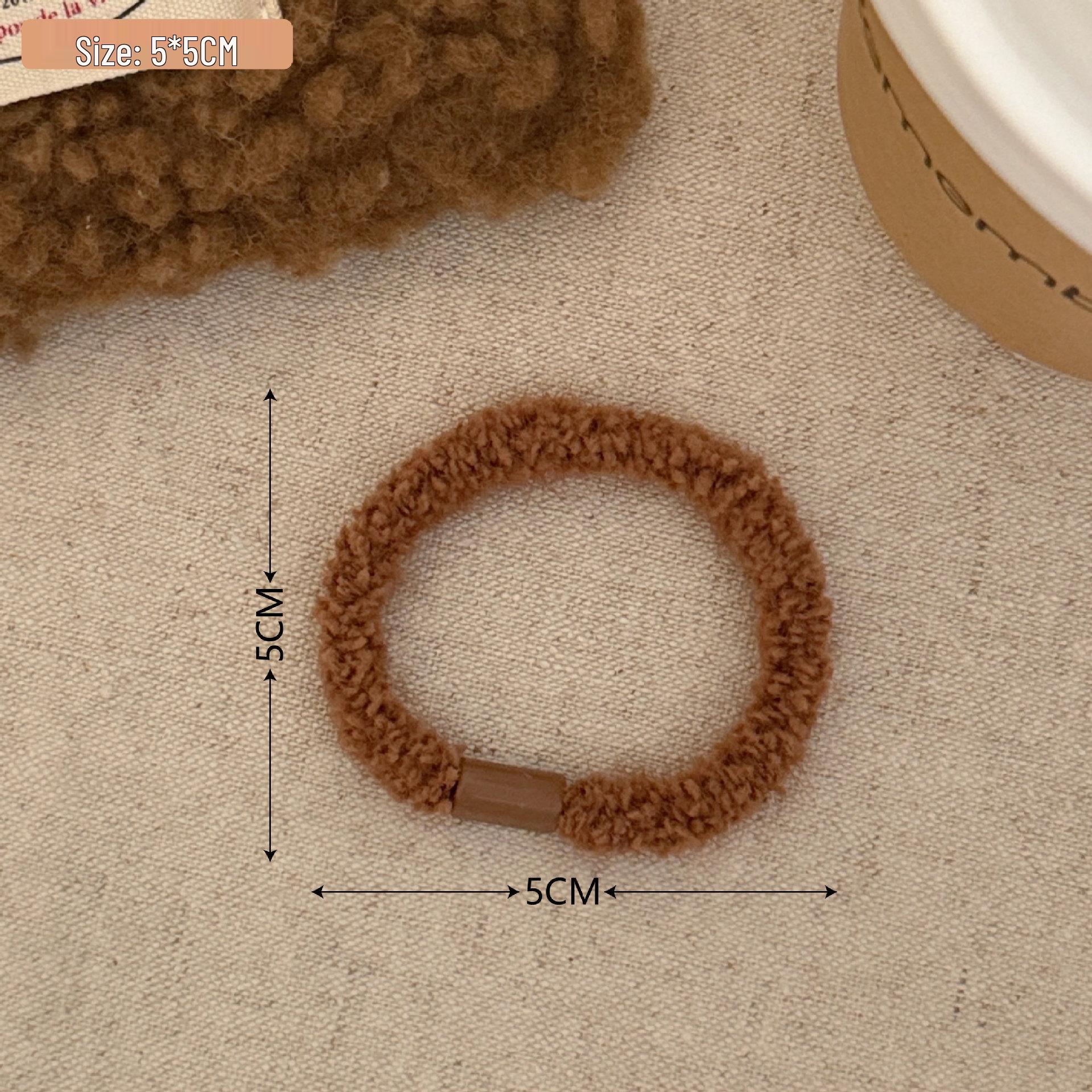 Цветная Шерстяная Резинка-Булочка в Форме Сердца для Девочек - Осенне-Зимняя Коллекция