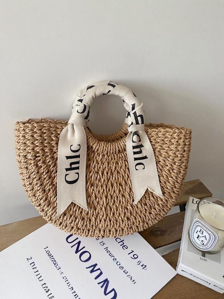2026 Artistic Retro Round Woven Handbag - Large Capacity Women's Beach Bag