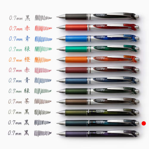 Pentel Ballpoint Pen Gel Ink Energel Retractable 0.7mm 0 BL77A2-SA Indigo Black 10 Pieces
