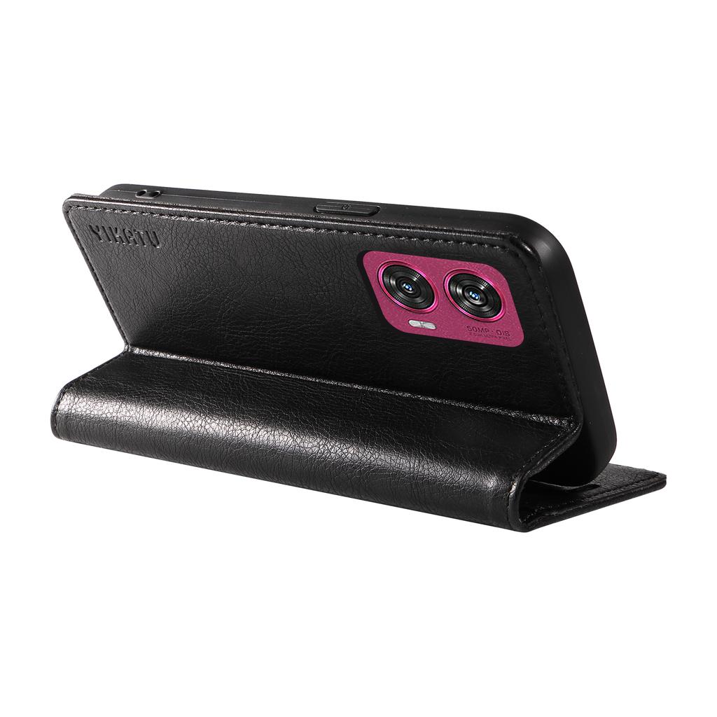 For Motorola Edge 50 Fusion 5G Case Litchi Texture Leather Wallet Phone Cover