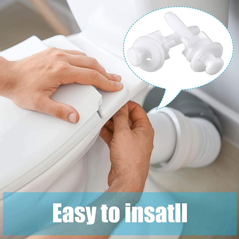 1Pair Household Easy Installation Universal Fixing Screws Bathroom Nut Bolts Toilet Seat Hinges