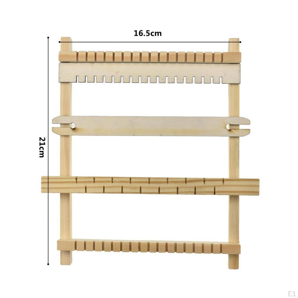 Wooden Weaving Loom Kit Portable Kids Skill Development Beginner Set for Beginners,