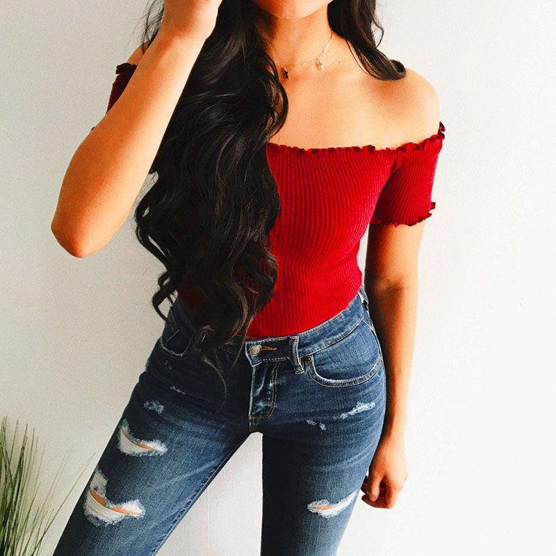 Elegantes Damen Sommer Casual Off-Shoulder Tanktop Weste Bluse Für Mühelosen Stil