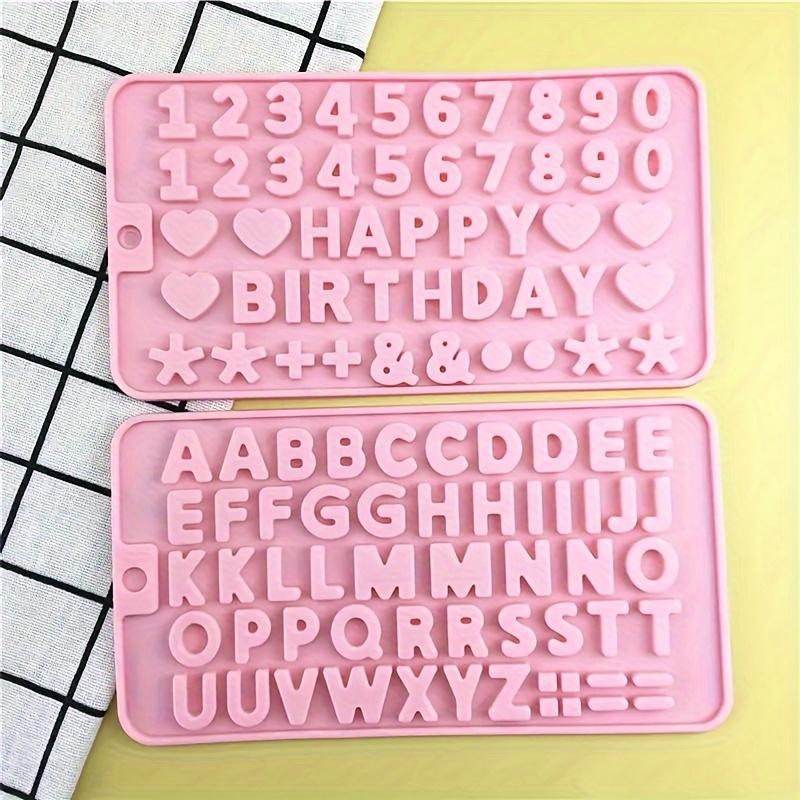 1pc Silicone Resin Casting Molds Alphabet and Number Shapes, Rectangle Letter and Number Charms for DIY Crafts, Birthday Decorations, Candle Making