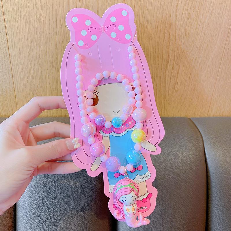 

Розовый набор принцессы ЛинаБелл для девочек: Ожерелье, кольцо, серьги и браслет