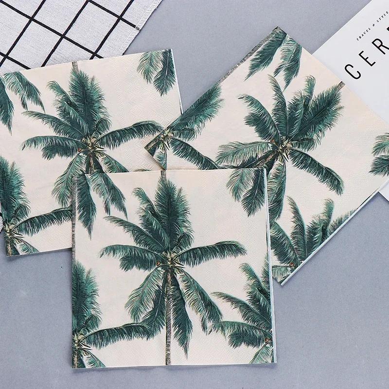 20pcs/Pac 33*33cm 2-Ply Disposable Party Napkin Floral Pattern