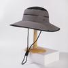 9cm Wide Brim Sun Hat Men Women UPF 50+ UV Protection Mesh Breathable Fisherman Cap Waterproof Outdoor Hiking Fishing Beach Hat