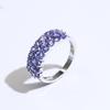 S925 silver Classic design natural blue Tanzanite Rings natural gemstone jewelry fine jewelry precious gift for women