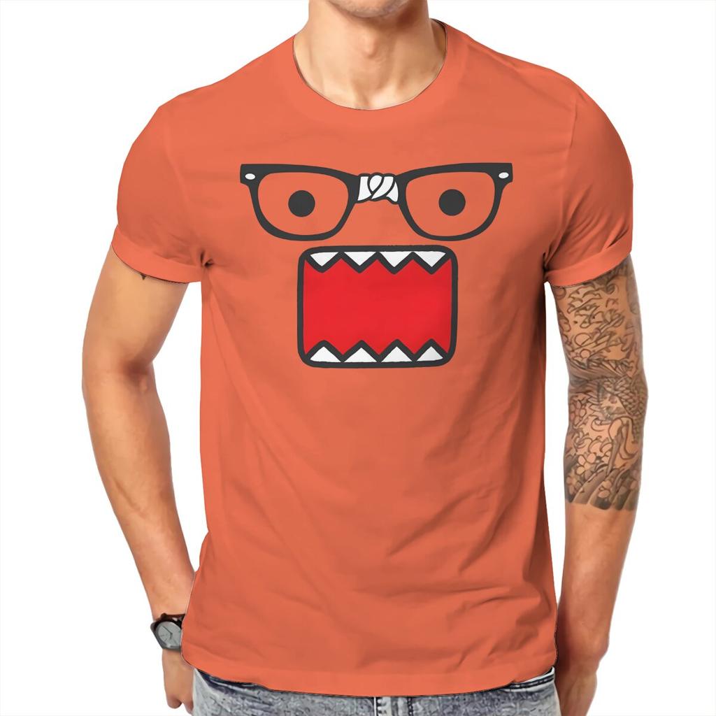 Domo Glasses Face Tshirt Graphic Unisex Tops Vintage Summer Cotton Streetwear T Shirt