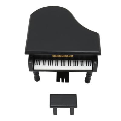 Holz Spieluhr Klavierstil Vergoldetes Uhrwerk Einfache Bedienung Aufziehspieluhr für Zuhause Auto