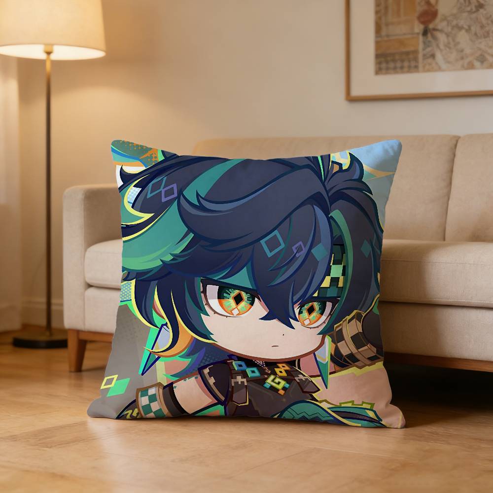 Kinich G-Genshin Impact Pillow Case Pattern Printed Pillowcase For Living Room Sofa Cushion Cover