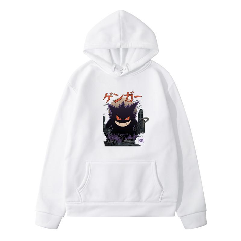 Loose Hooded Sweater Gengar Kaiju Fleece Pullover Sweatshirt Men'S Fast Sale