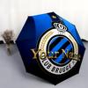 1 PC Automatic Folding Umbrella - Club Brugge KV Custom Name Pattern, Portable & Foldable Design with 8 Ribs, Christmas Birthday Gifts
