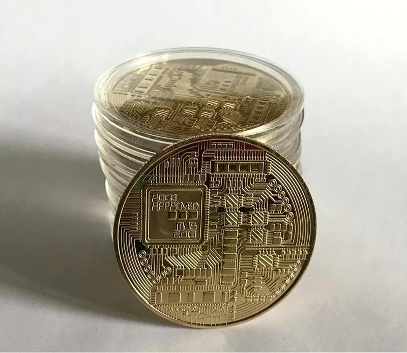 Kreatives Souvenir Vergoldete Bitcoin-Münze Sammlerstück Tolles Geschenk Kunstsammlung Physische Gedenkgoldmünzen Sammlerstücke