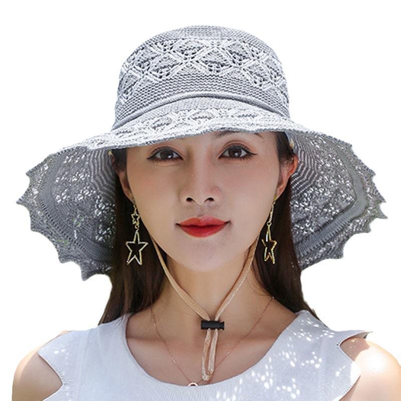 Cappello da Sole da Donna Stile Coreano a Tesa Larga - Estivo Lavabile e Pieghevole