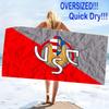 US Cremonese Print Beach Towel, Large Soft Quick Dry Towel for Beach Camping Swimming