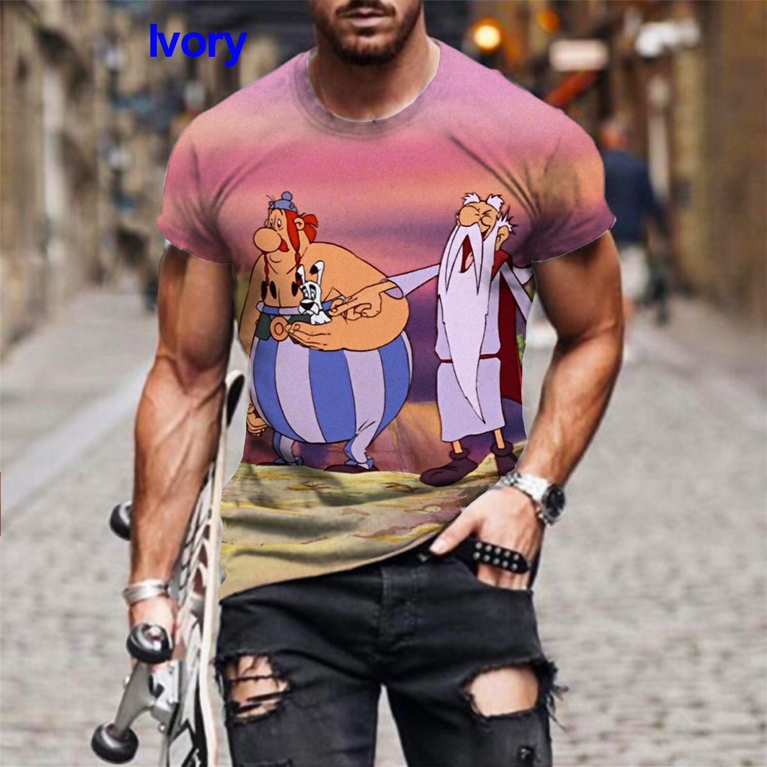 

Летняя футболка с 3D принтом и мультяшным рисунком, модная мужская/женская повседневная футболка с коротким рукавом, большие размеры 100-6XL 6XL