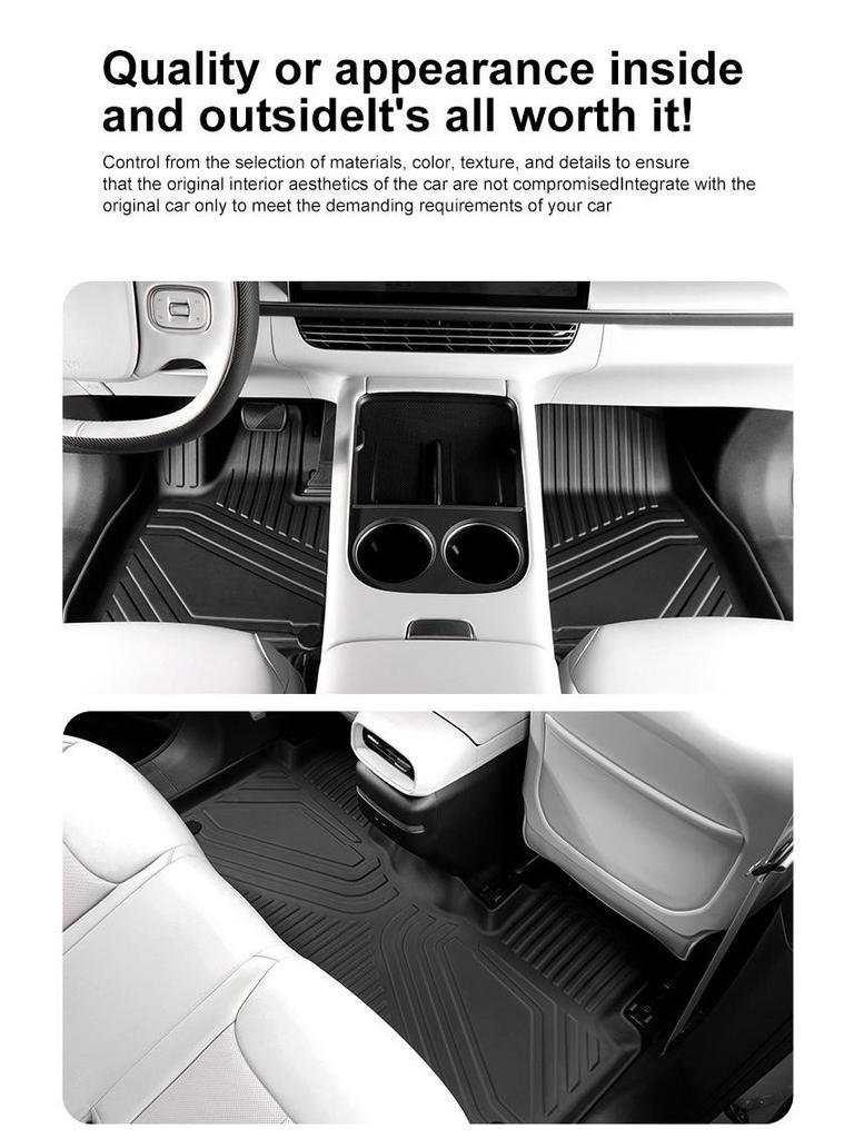 19-25 Ford Ranger Floor Mats for LHD/RHD, TPE Truck Bed Mats