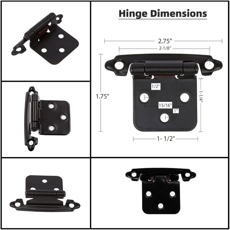 10 Pack Metal Cabinet Hinges Easy To Install Door Hinges Thickened Heavy Duty Cabinet Door Window Hinge for Furniture