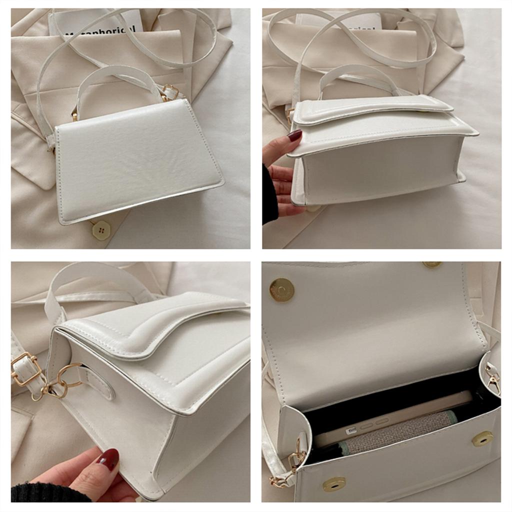 Women's Magnetic Closure Crossbody Bag - Spacious PU Shoulder Bag with Detachable Strap for Commute & Shopping Handbag