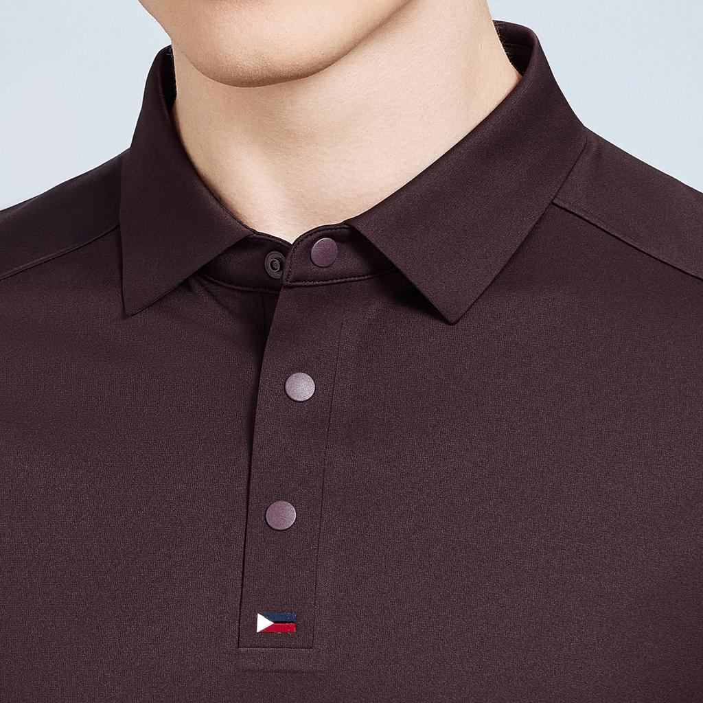 [Tencel+Mulberry Silk] Machine Washable and Easy To Care for Men's Polo Shirt Business Commuter Short Sleeve T-shirt