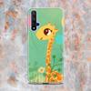 Husă din silicon cu animal de desene animate girafă pentru Honor 20 20S 20E 8 8A Prime 8X MAX 8C 8S 7A 7C 7S Pro Husă de telefon