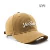 Hat Female Spring and Autumn Personality Retro Letter Embroidery Semi-hard Top Baseball Cap Outdoor Men's Travel Sunscreen Cap