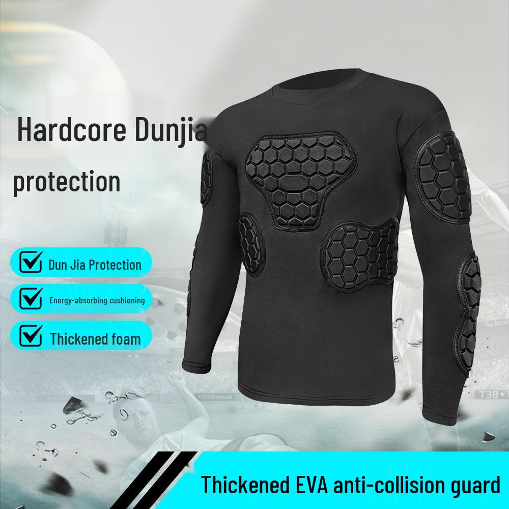In-Stock Men's Rugby Goalkeeper Long Sleeve Training Uniform Set - Anti-Collision