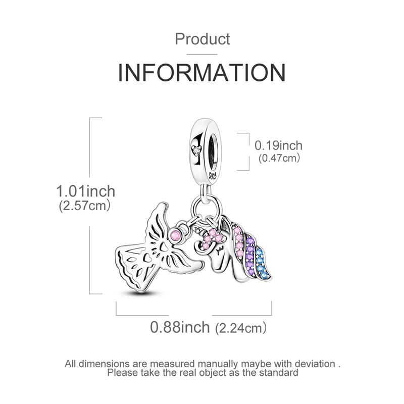 Copper Charms Beads Little Flying Dragon Unicorn Elephant Pendants Fit Women Original Bracelet Diy Christmas Gift