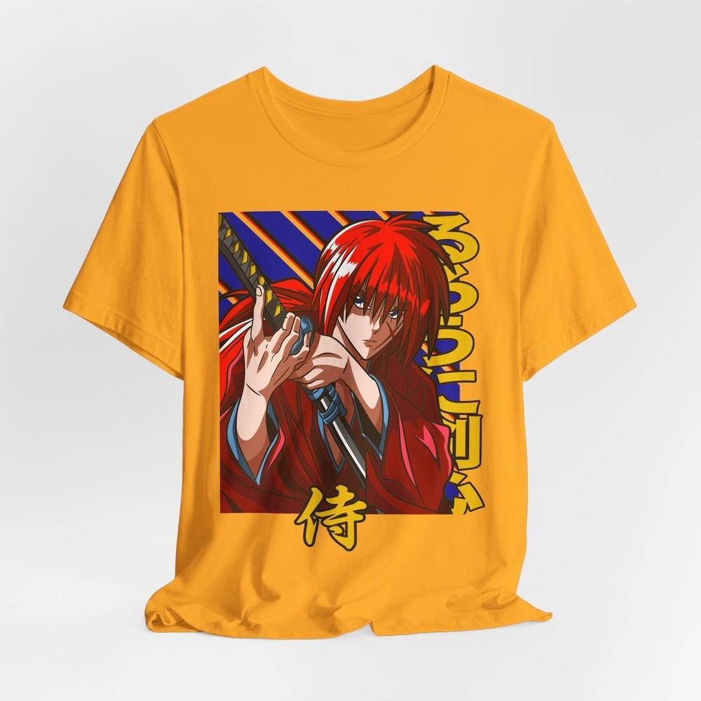 Himura Kenshin Master Anime Tee RedHaired Samurai Graphic with Kanji EleUnisexts