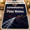 Flannel BlanketKenworth Custom Name Text Personalized Soft Warm Throw Blanket Home Decor Gift