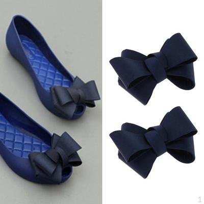 2 Pack Fabric Bowknot Shoe Charms Buckle Travel Dating Fashion Detachable Clip - , 8cm