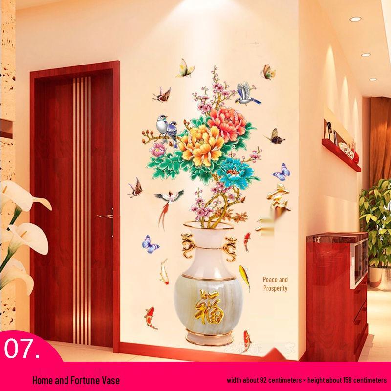 Adesivi murali autoadesivi in stile cinese per decorazione di soggiorno e camera da letto