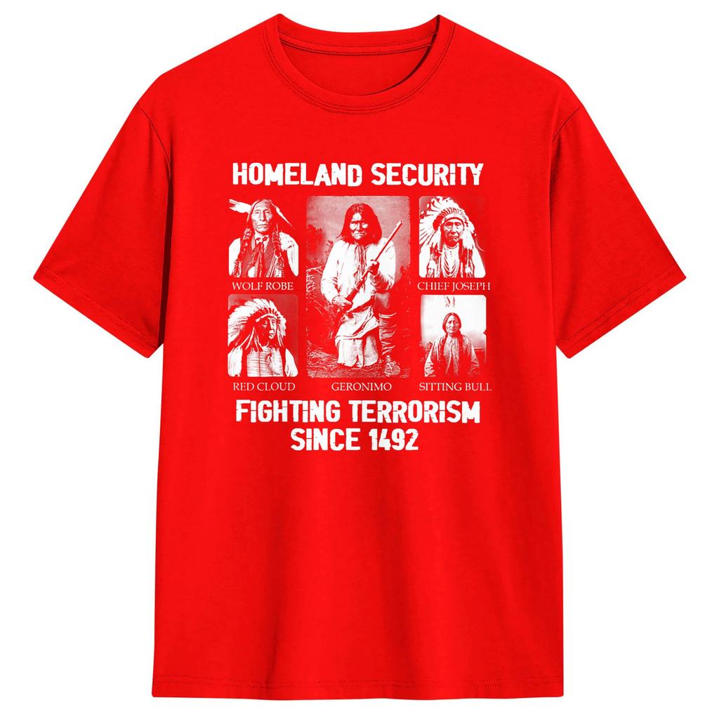 Summer Homeland Security Fighting Terrorism Novelty T Shirts  Cotton Tee Shirt for Unisex Aesthetic Short Sleeve Tops