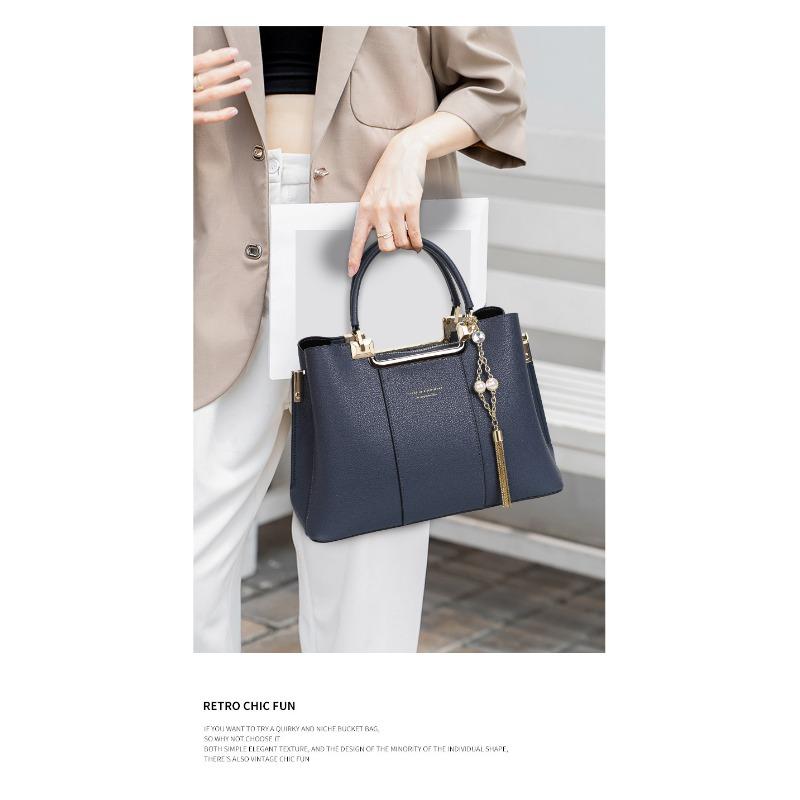 Novo Estilo de Bolsa Feminina Bolsa Transversal Bolsa de Mão Couro Genuíno Versátil Verão High-end Bolsa de Ombro para Mãe