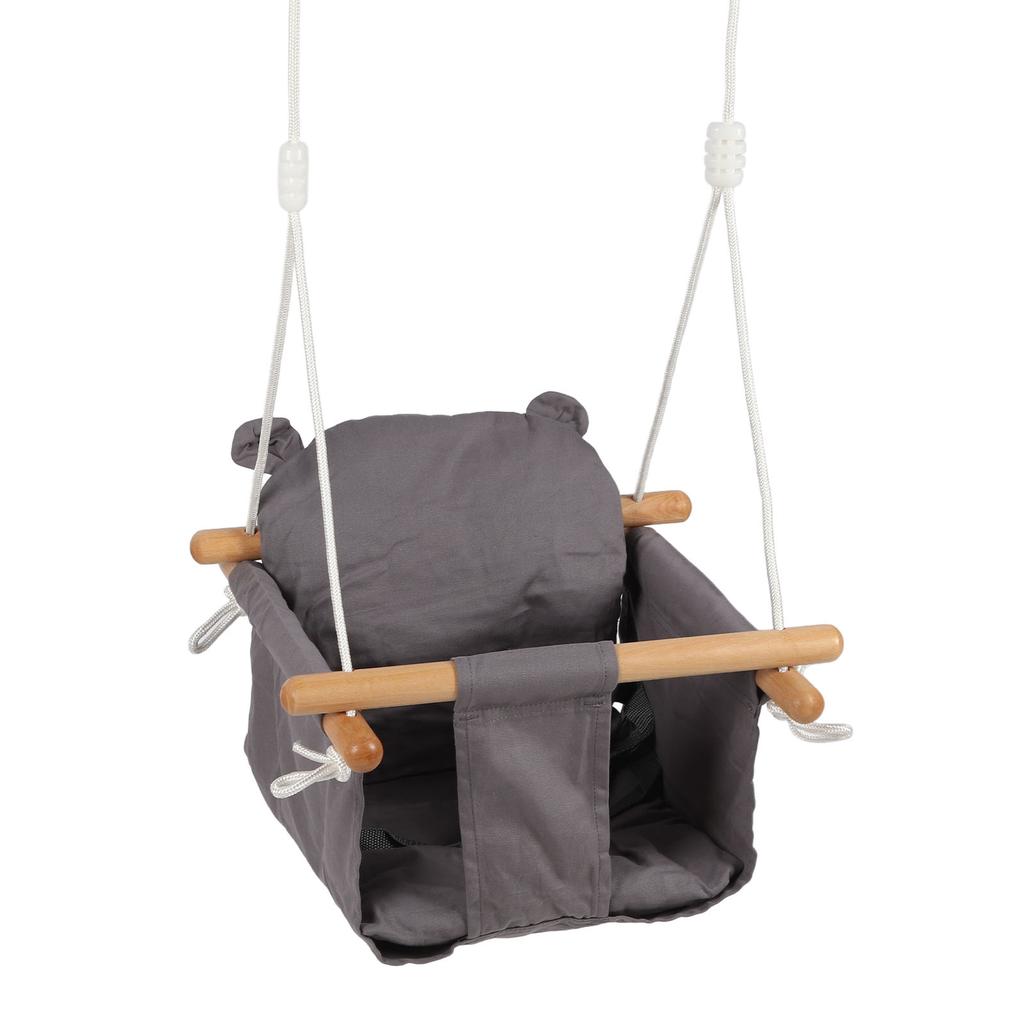 Baby Swing 55.1lb Load Bearing Wooden Hanging Baby Swing Universal Baby Hammock Swing for Indoor