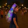 Hair Accessories Glow Wedding Veil Bowknot Light Up Veil New Bride Wedding Veil  for Women