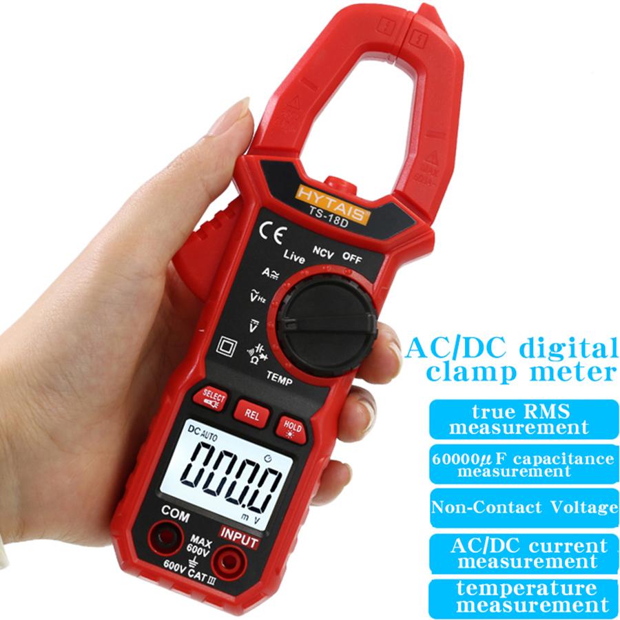 TS-18D AC/DC Digital Clamp Meter High-Precision Multimeter Clamp Current Meter with Temperature and Capacitance Measurement