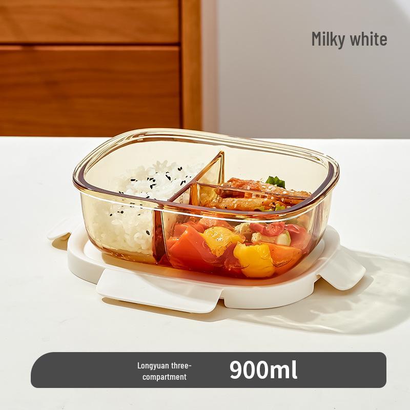 Xilekou Microwave-Safe Glass Lunch and Bento Box for Office & Takeaway