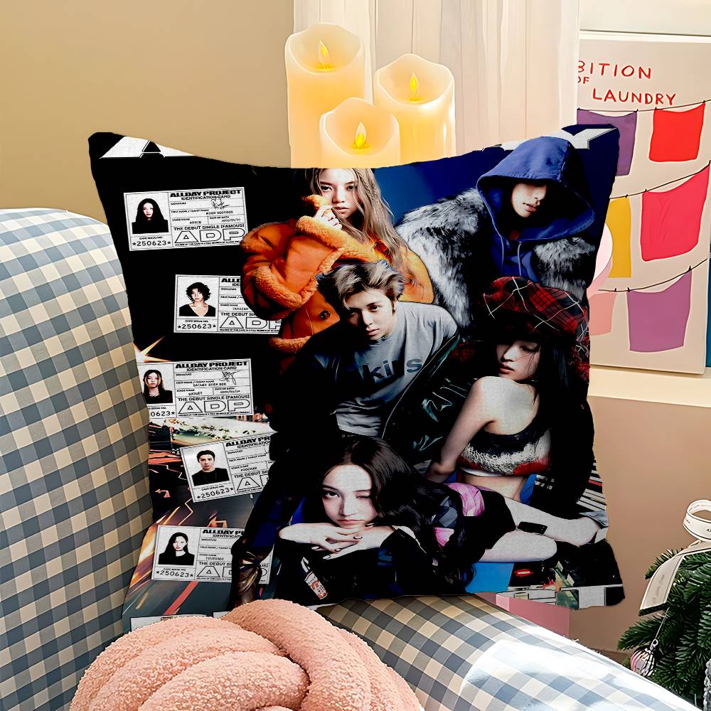 Kpop Hot A-ALLDAY P-PROJECT Personalized Picture Text Home Decorative Pillows Household Gifts 45x45cm