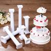 Plastic Roman Column Cake Stand Food Grade Cuttable Cake Separator Pillar Reusable Cake Tier Support Party Dessert Display