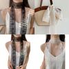 Flower Embroidered Neckerchief Sophisticated Unique Scarves Beautiful Lace Scarf Suitable for Various Event
