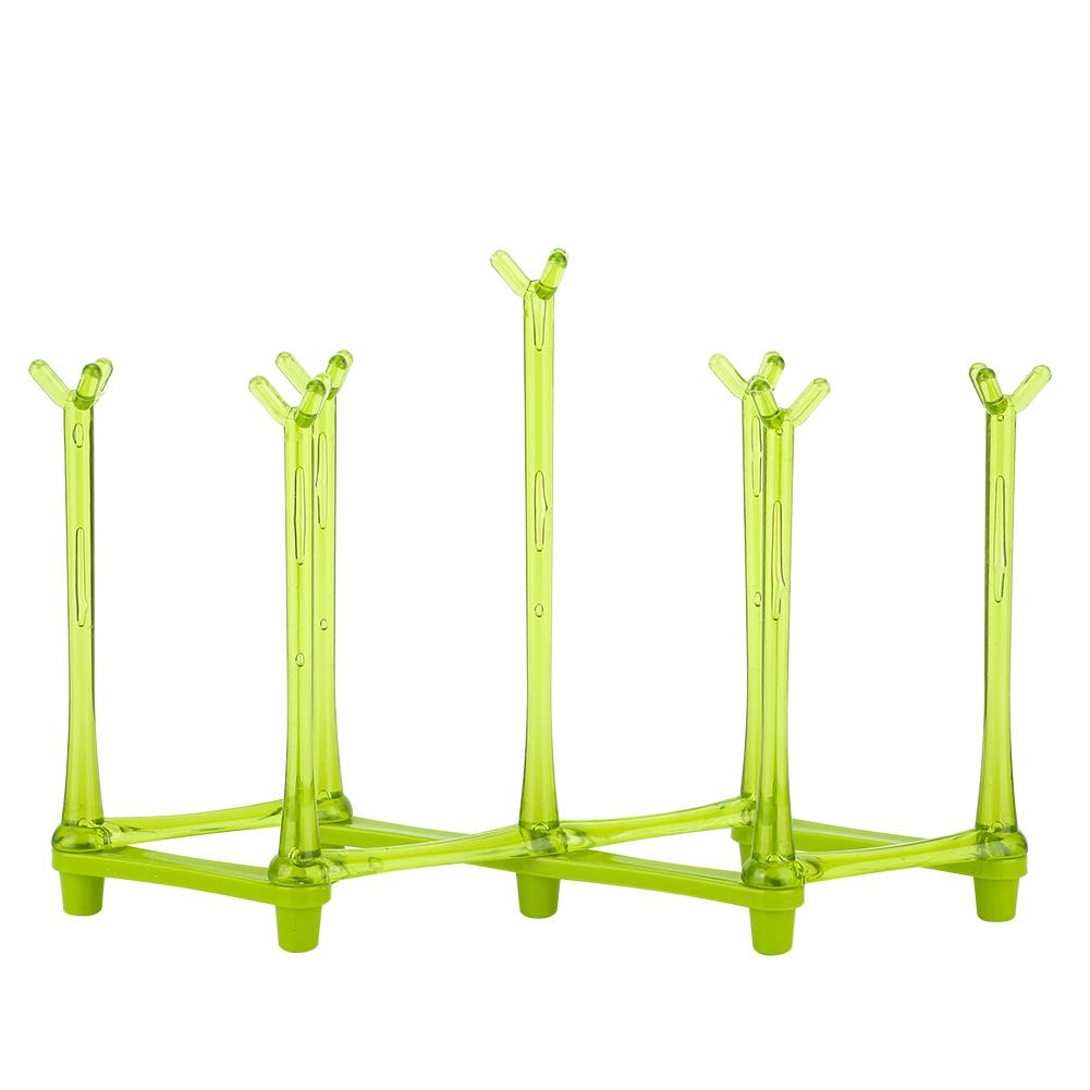 Mug Cup Glass Holder Drying Rack Stand Water Drain Dry Organizer for Bottle Cup(Green)