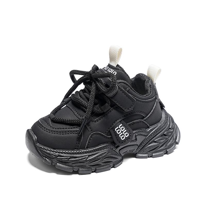 Solid Color Simple Unisex Kids Soft Sole Comfortable Casual Sports Chunky Dad Sneakers