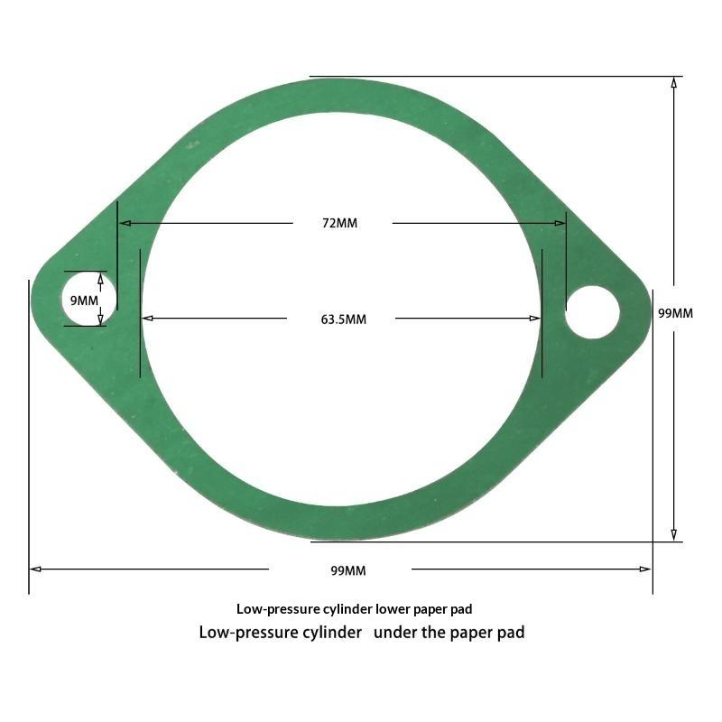 Single Cylinder Air Pump Paper Gasket Low Pressure Cylinder Sealing Gasket Fits 30 MPA for Home Garage Repair Use