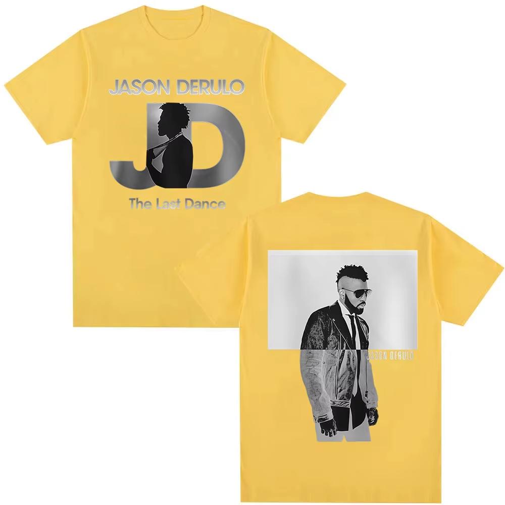 Jason Derulo The Last Dance Tour 2026 Grafik Baumwollshirt unisex Y2k Hip Hop Stil Sommer Unisex Kurzarm T-Shirt Fan-Geschenk