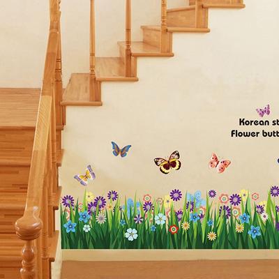 Новий метелик трава квітка DIY Removable Art Vinyl Цитата стіна наклейка наклейка розпис домашня кімната
