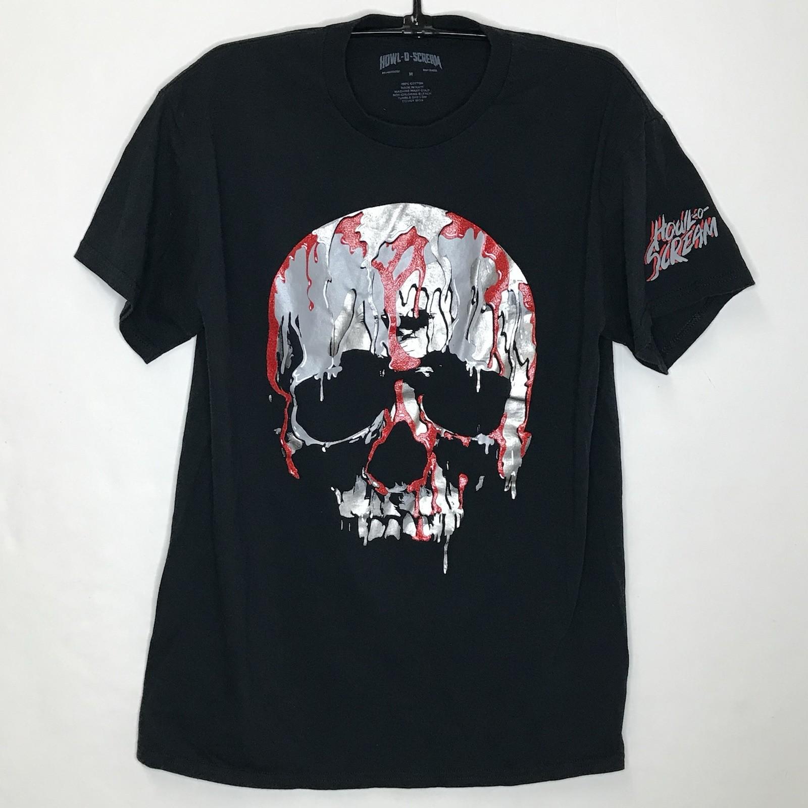 Busch Gardens Howl O Scream T- Shirt/ Skeleton Skull Graphic/ Size Medium S разноцветный
