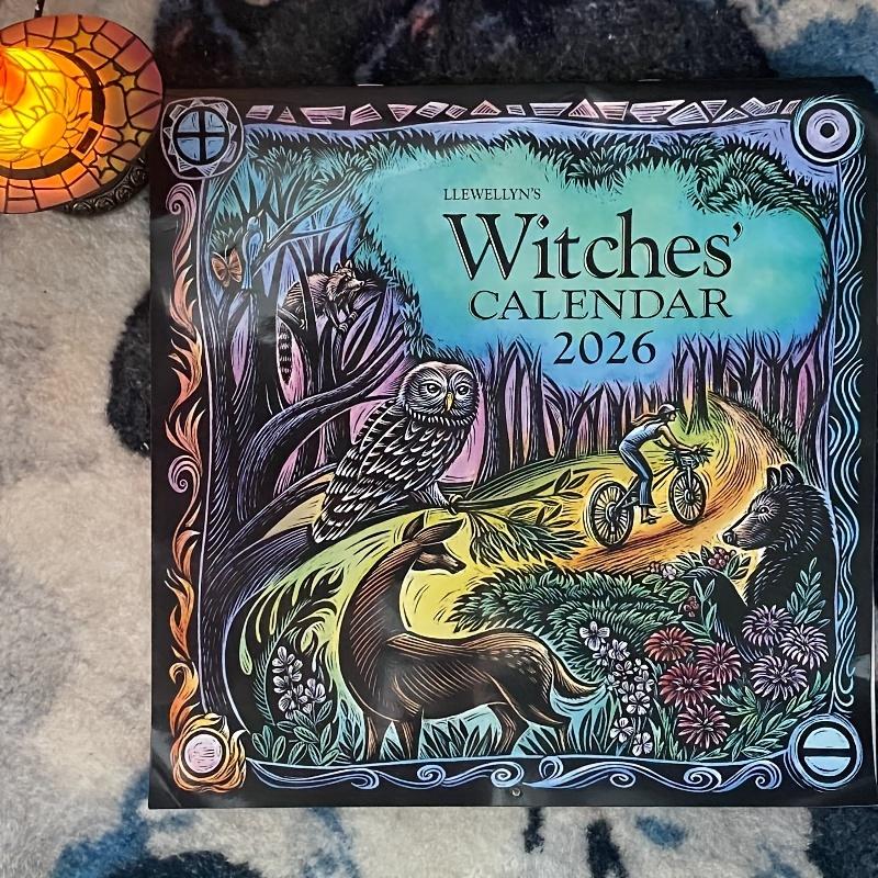 Witch's 2026 Calendar Gothic Witchy Planner with Moon Phases, Wiccan Holidays, Magical Rituals - Undated Weekly & Monthly Layo